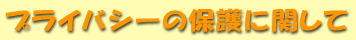 �ץ饤�Х������ݸ�˴ؤ���