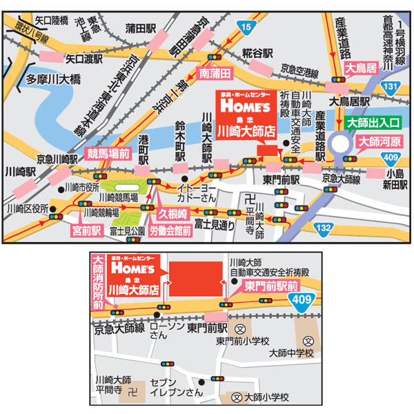 川崎大師店地図